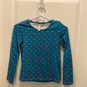 Matilda Jane size 10 blue with pink polka dot shirt